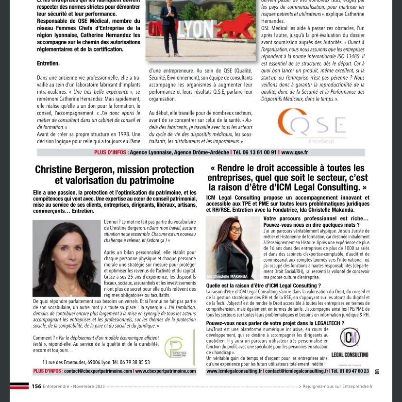 ICM LEGAL CONSULTING dans la presse !!! ?